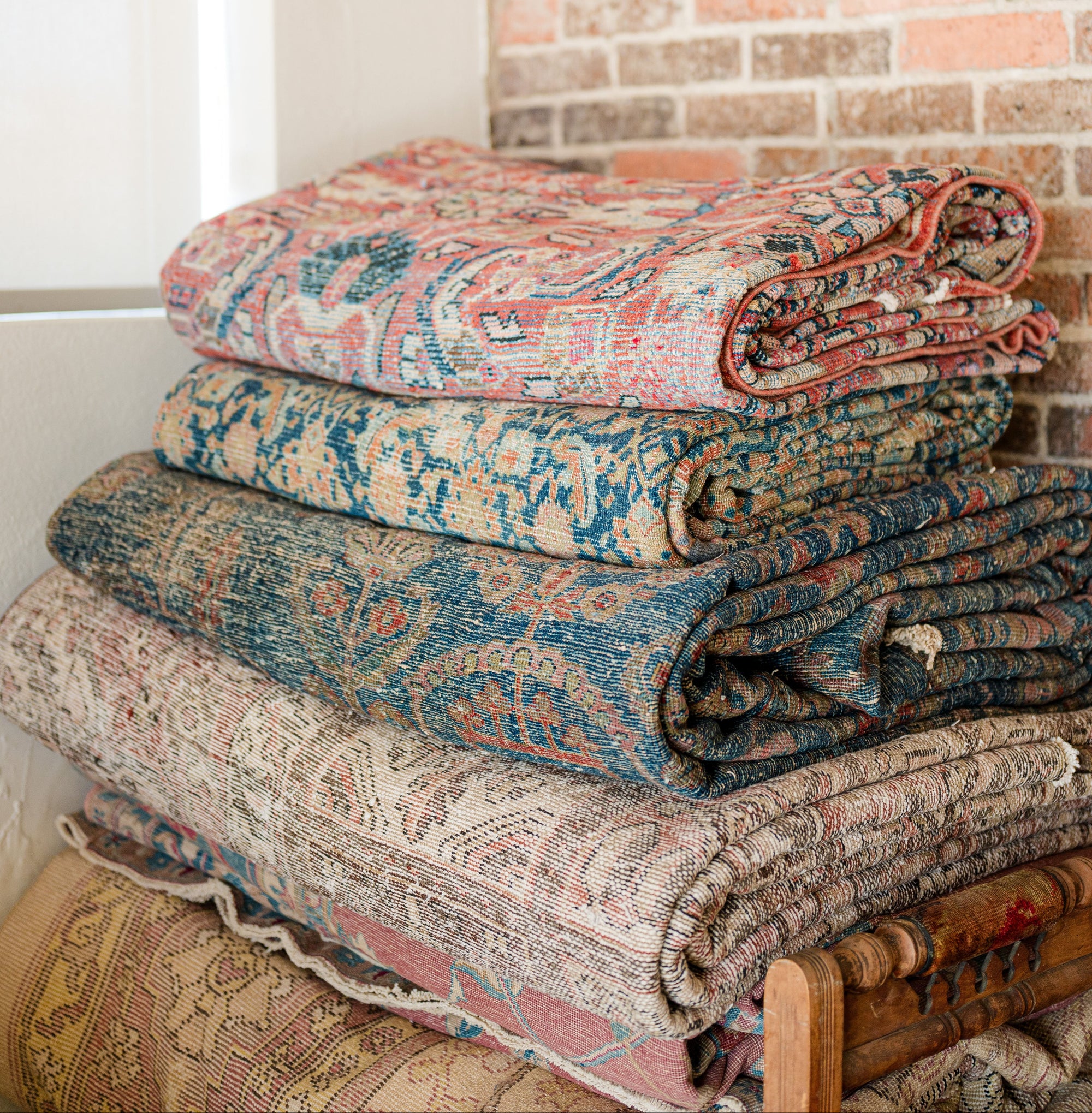 Six Vintage Rugs